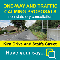 Kirn Drive one-way consultation poster